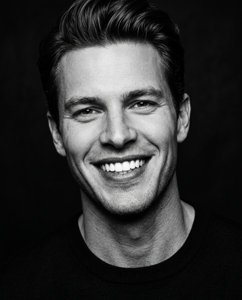 Man with a bright, confident smile